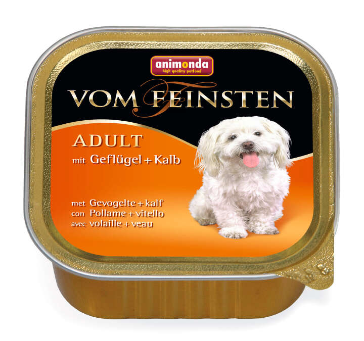animonda Hunde-Nassfutter Adult Geflügel + Kalb
